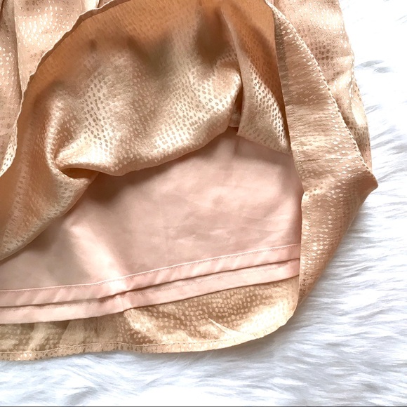 MADEWELL Broadway & Broome Peach Gold Silk Skirt - Picture 4 of 6